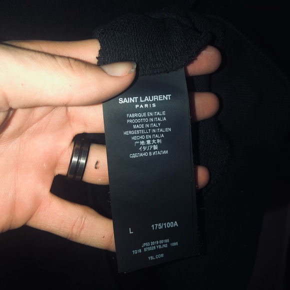 Saint Laurent Mens Star Logo Hoodie - Picture 3 of 7